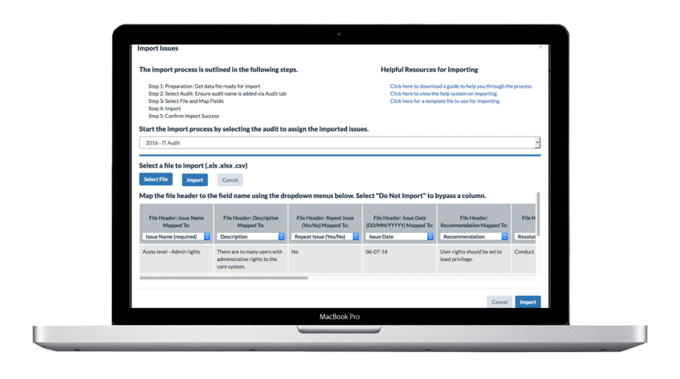 Importing From Spreadsheets to AuditFindings: 3 Tips